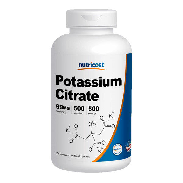 [건강보조제] 뉴트리코스트 칼륨 포타슘 대용량 500캡슐